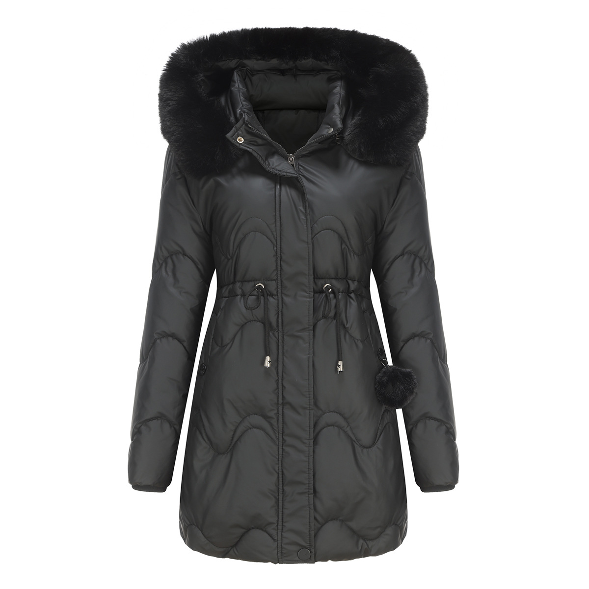 trench coat women designer clothes for women Winter Women's Cotton Clothes Mid Length Warm Jacket for Autumn and Winter Detachable Cap clothes wo