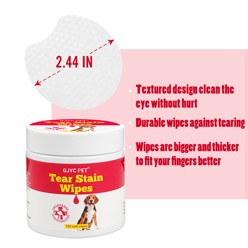GJYC PET Dog Ear Wipes Eco Organic Thickened Biodegradable Tear Stain Cleaning Pet Eye Wipes