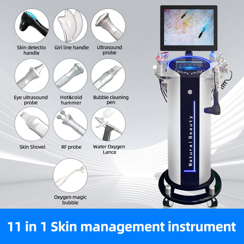 11 In 1 Skin Care Facial Machine Hydro Deep Cleaning Dremabrasion Peel Face Lift Massager Beauty Equipment