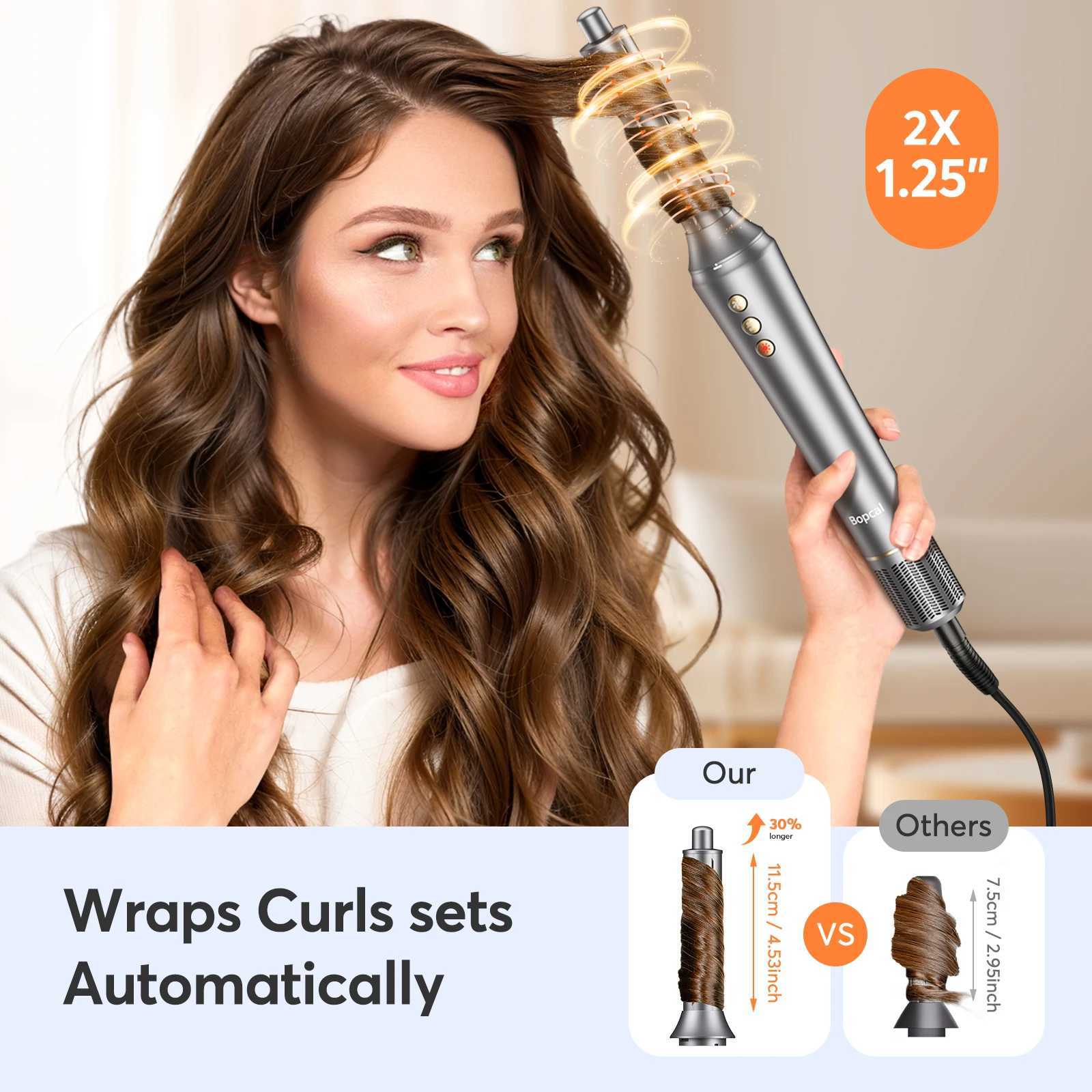 Bopcal 5-in-1 hair dryer hot air comb electric curling iron 1200W high-speed hair dryer multifunctional styling tool hair dryer W241125