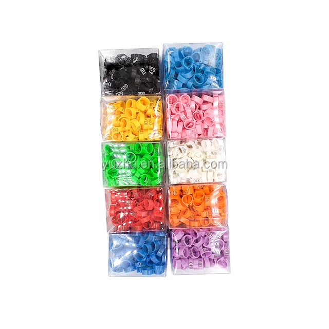8mm Digital Pet Birds Clip Rings Identification plastic ring for bird parrot bird leg ring