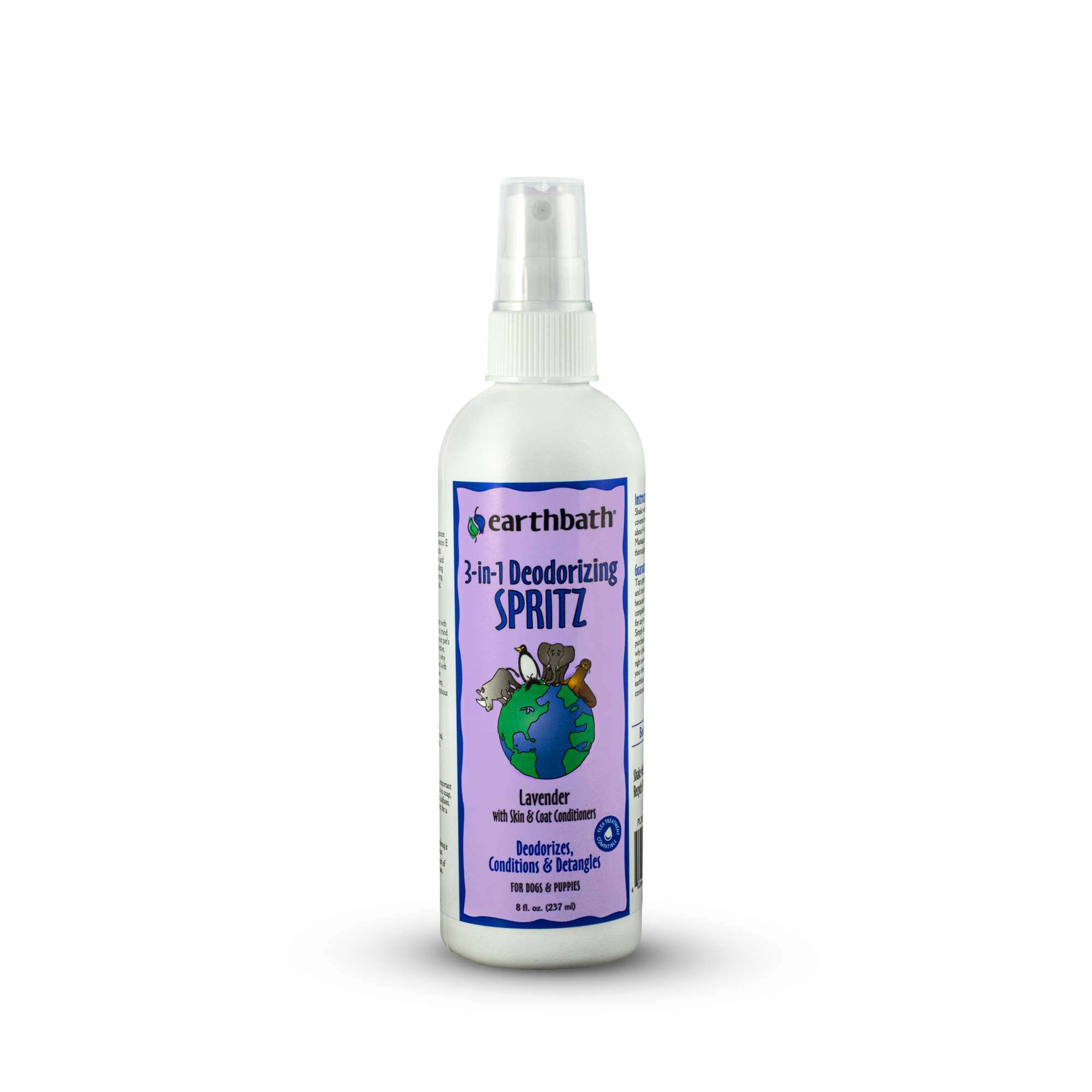 Earthbath Lavender 3-in-1 Deodorizing Spritz for Pets, 8 fl. oz.
