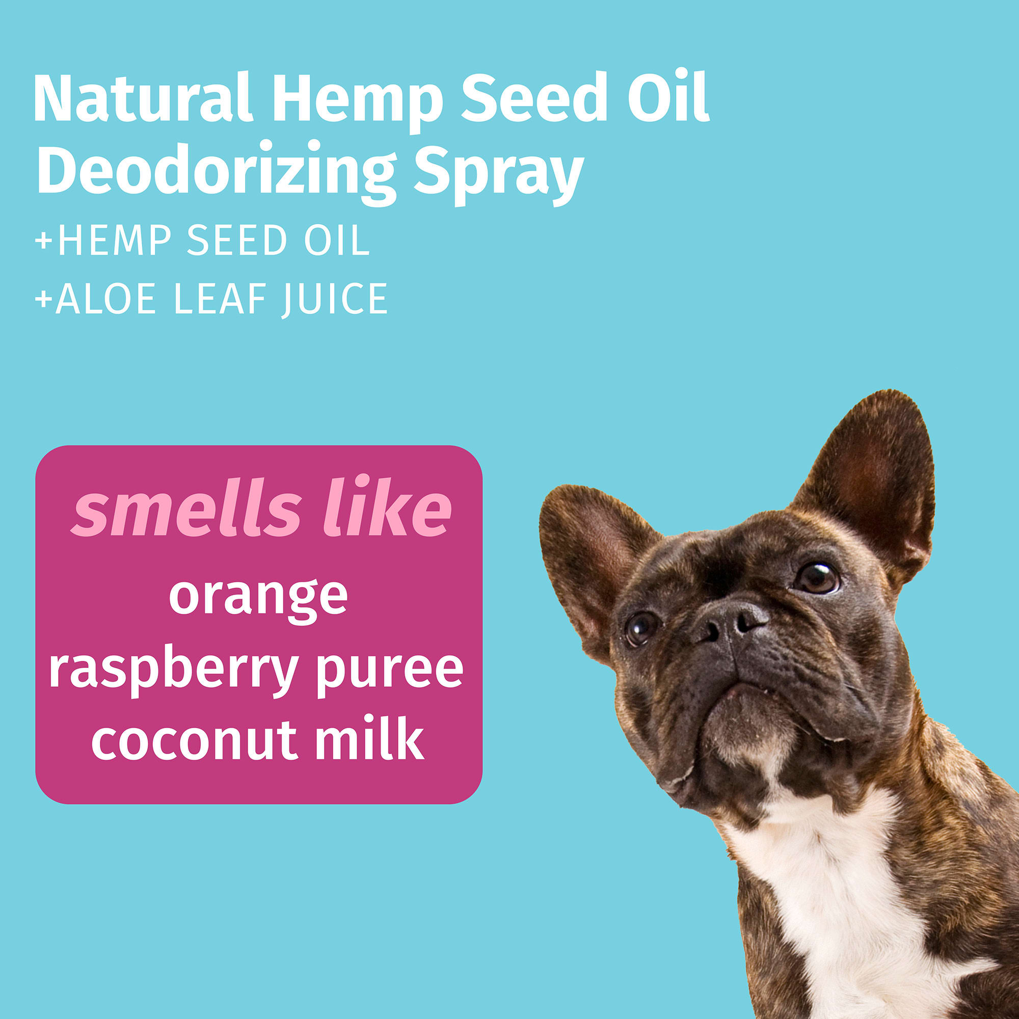 HEMPZ Creamy Citrus Orange & Red Raspberry Herbal Deodorizing Spray for Dogs, 8.5 fl. oz.