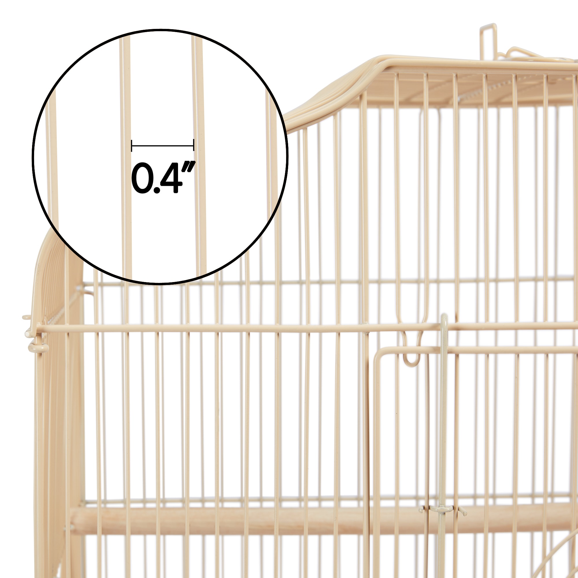 Topeakmart Almond Open Top Metal Bird Cage, 41" H