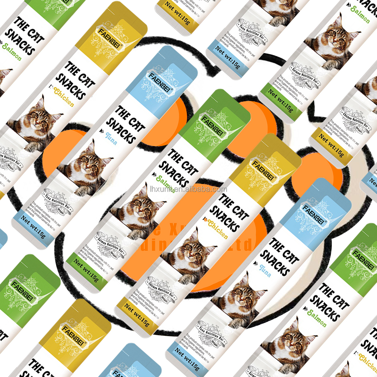 Cat Strips Snacks Chicken/tuna/Salmon 3 flavors Kittens Snack Treats wet cat food Cat Treats