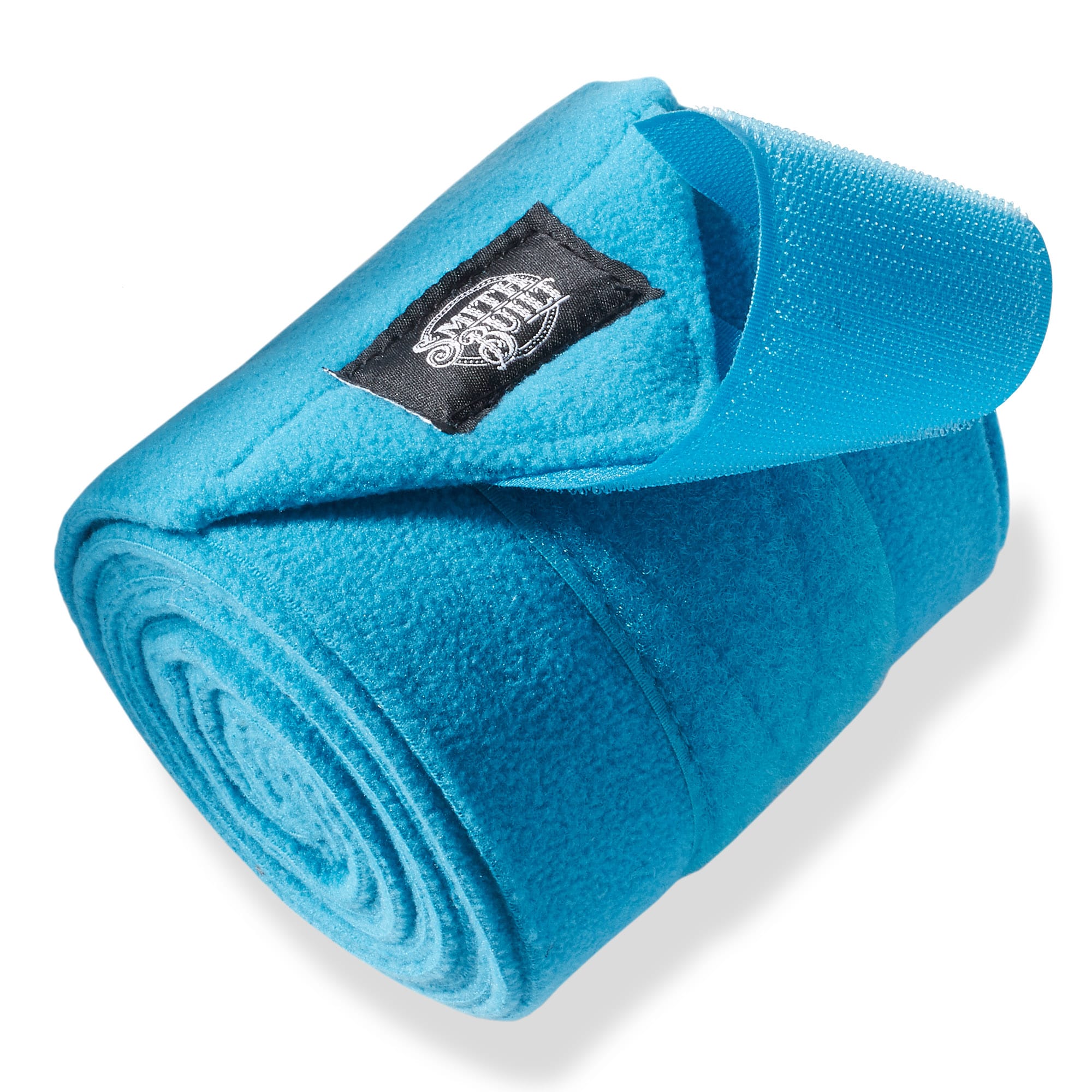 SmithBuilt Turquoise Fleece Polo Wraps Bandages for Horses, Set of 4