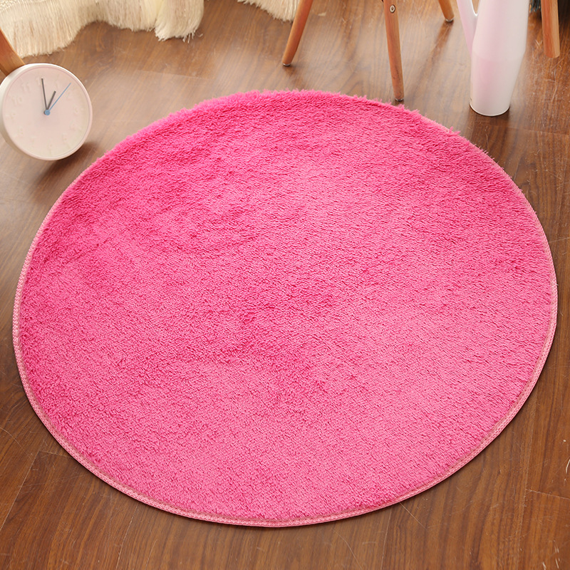 Silk Wool Carpet Round Carpet Floor Cushion Living Room Bedroom Carpet Bedside Floor Cushion Foot Cushion Computer Chair Cushion Yoga Cushion