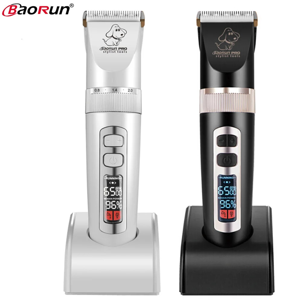 BaoRun P9 Dog HairClipper Professional LCD Screen Pet Cat Clippers Electric Grooming Trimmer Rechargeable Haircut Machine Animal 241125