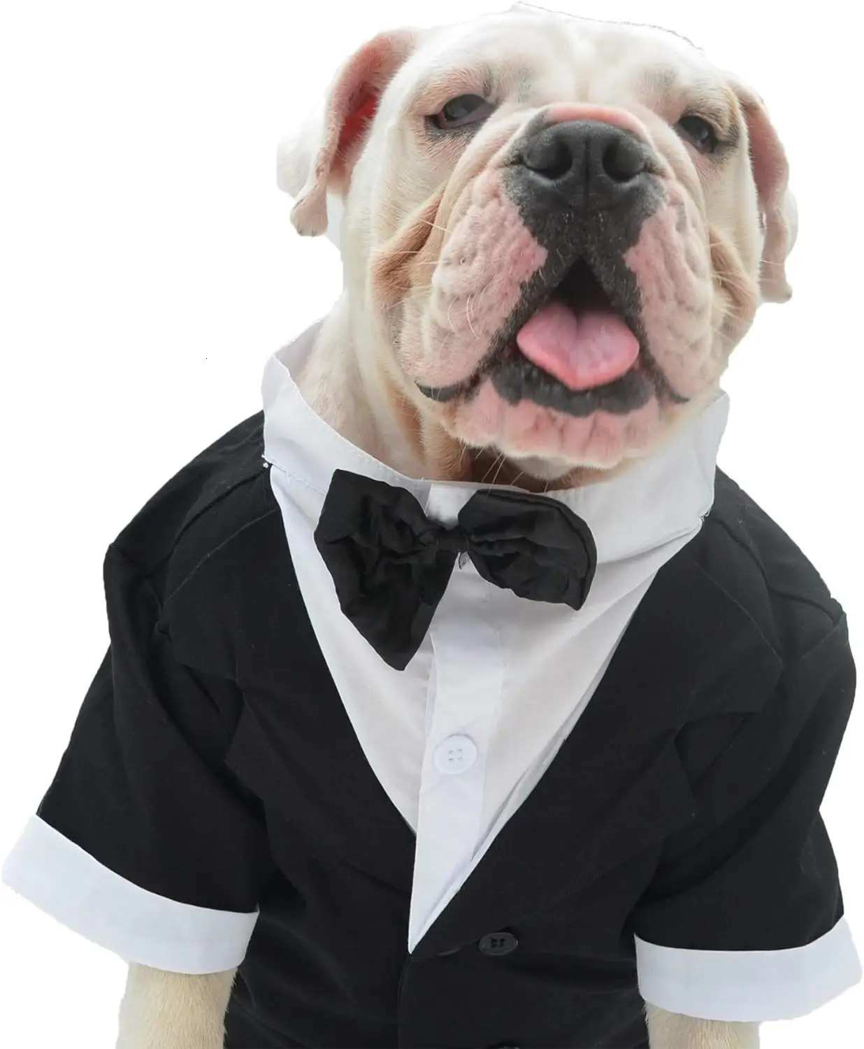 Formal Tuxedo Suit with Black Bow Tie for Dogs Pet Costume Wedding Clothes Large Medium Small Dogs Cat 241125