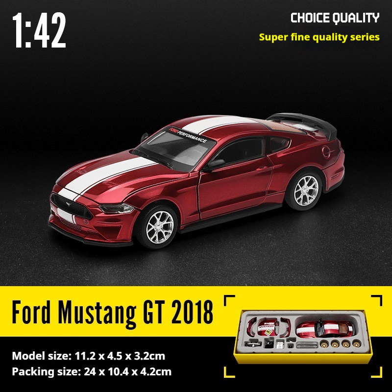 CCA 1:42 alloy classic Ford Mustang GT Race Sports Car Modification DIY Car Model Metal Model Children's toy gifts