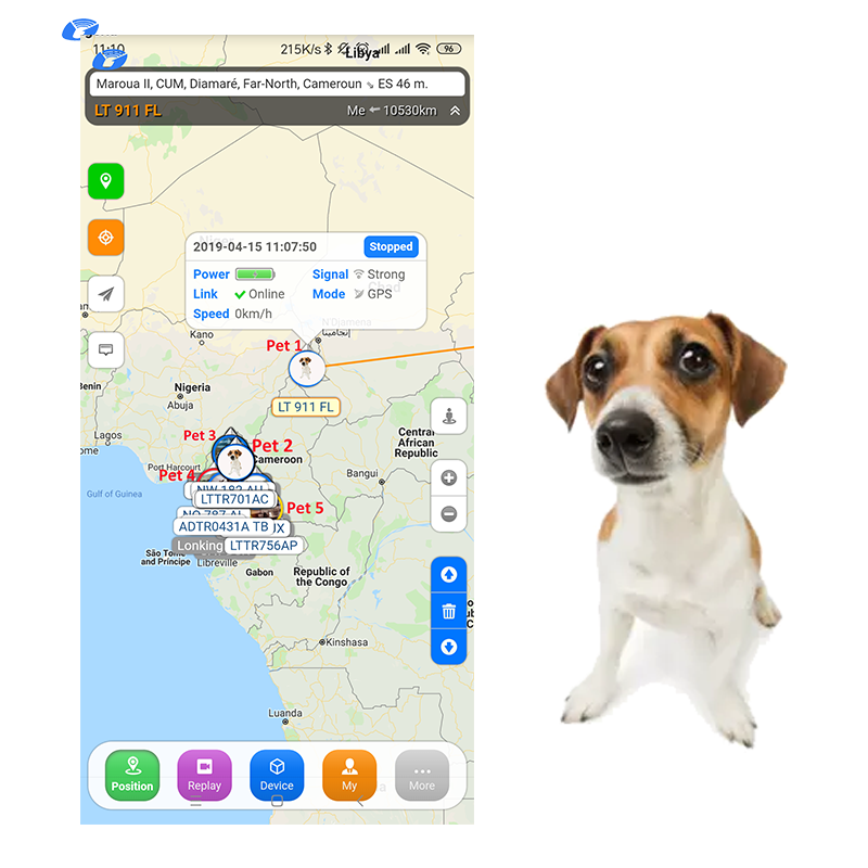 Doc tracker E Petmate Mini Wireless Charge Wearable Device Waterproof Training Smart Pet 4G Cat Dog Gps Tracker