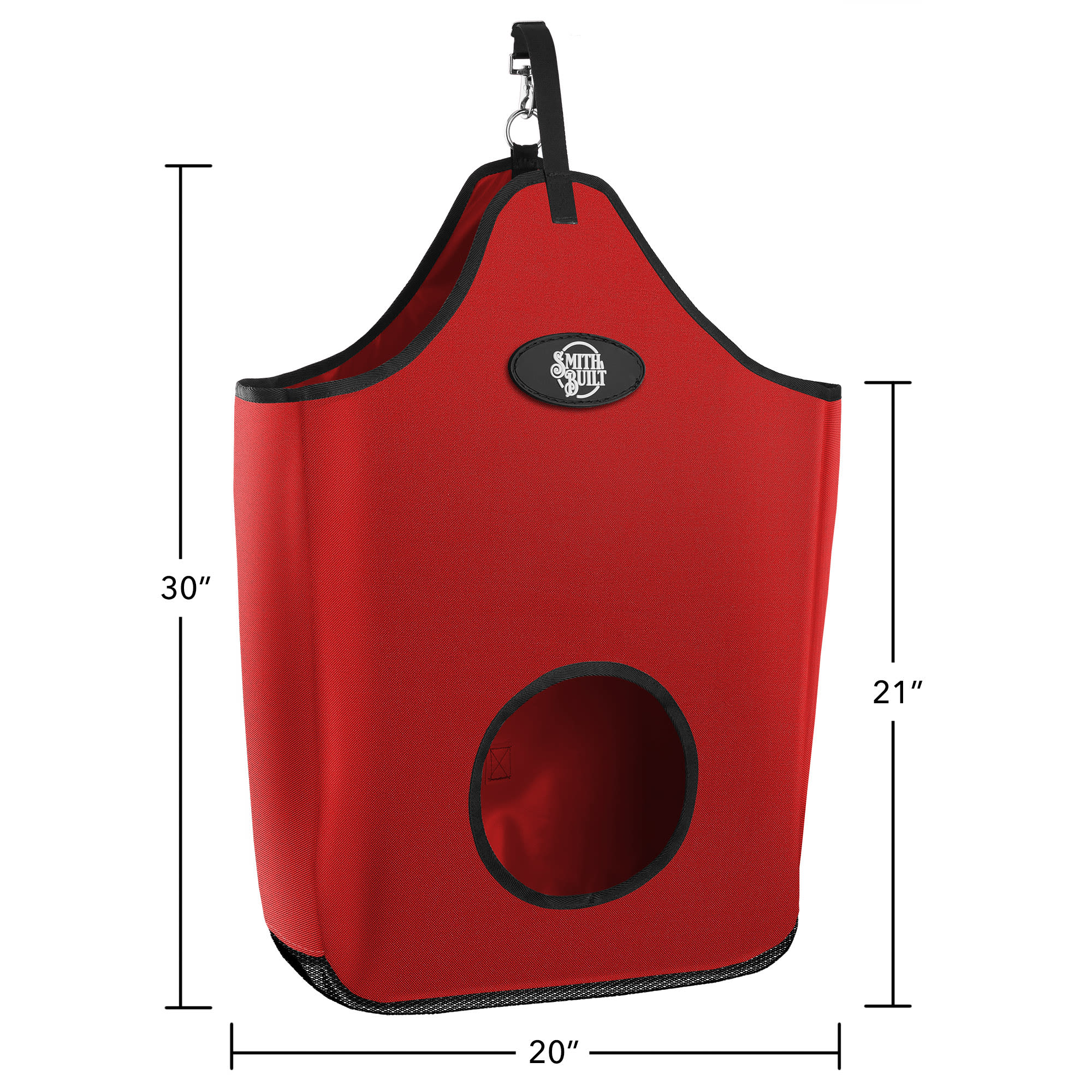 SmithBuilt Red Horse Feeder Hay Bag Tote, Large