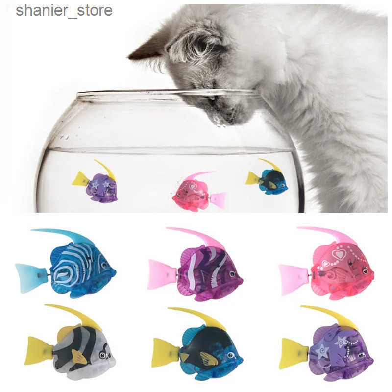 Cat Interactive Electronic Toys Cat Interactive Electric Fish Toy Water Cat Toy Indoor Swimming Machine Mermaid Toy Cat and Dog LED Light Pet Toy L240