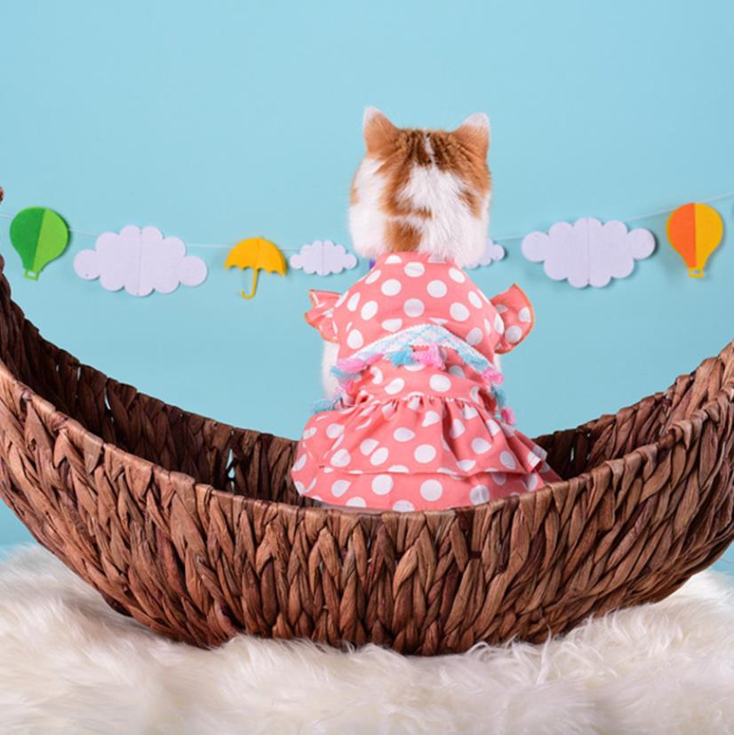 Summer Pet Clothes Dog Dress For Summer Princess Dog Wedding Dresses York Clothes For Dogs Skirts Pet Cat Dress