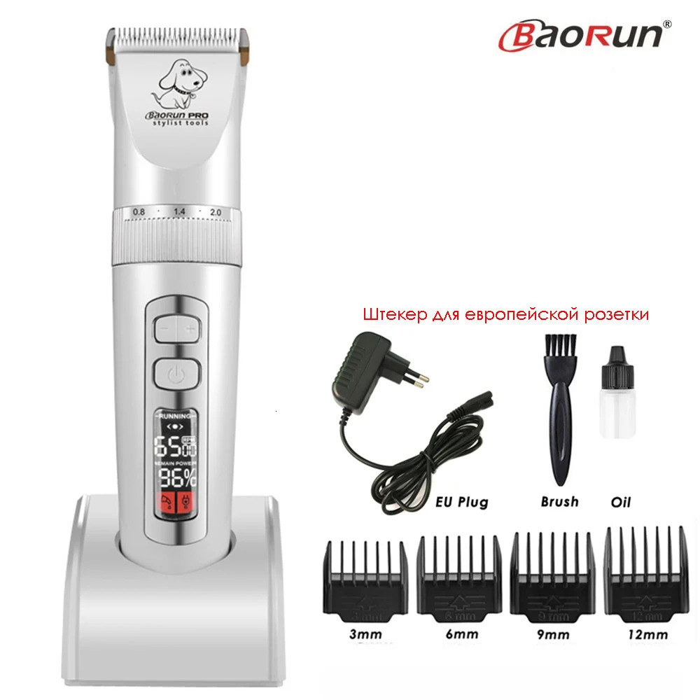 BaoRun P9 Dog HairClipper Professional LCD Screen Pet Cat Clippers Electric Grooming Trimmer Rechargeable Haircut Machine Animal 241125