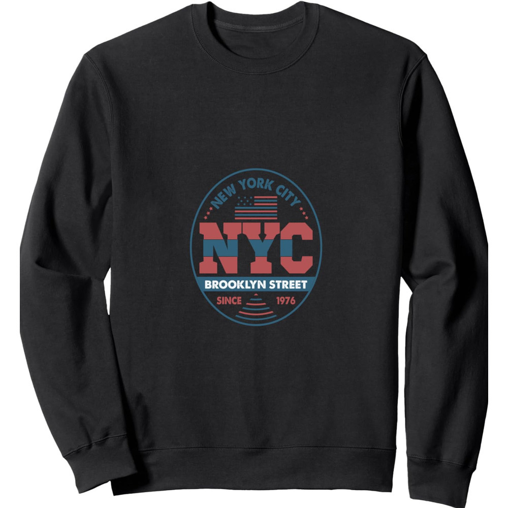 Long Sleeve Shirts for Men sweatshirt New York Brooklyn Style Minimalist Design Tee Sweatshirt Streetwear Casual tops clothes cool color