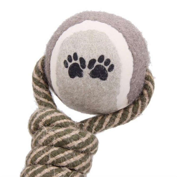 Funny Pet Puppy Dog Chew Training Toys Dumbbell Tennis Rope Toy for Dog