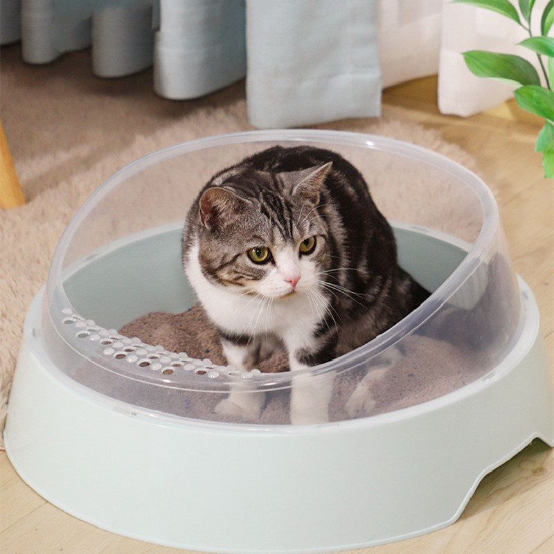 2022 new cute cat litter box accessories pet cleaning plastic large space training cleaning cat toilet cat litter box