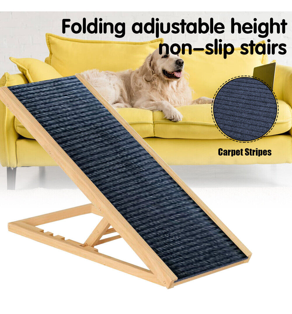 new pet products 2023 wooden adjustable pet climbe ladder Dog Ramp Stairs Small Dogs and Cats Beige Pet Dog Ladder