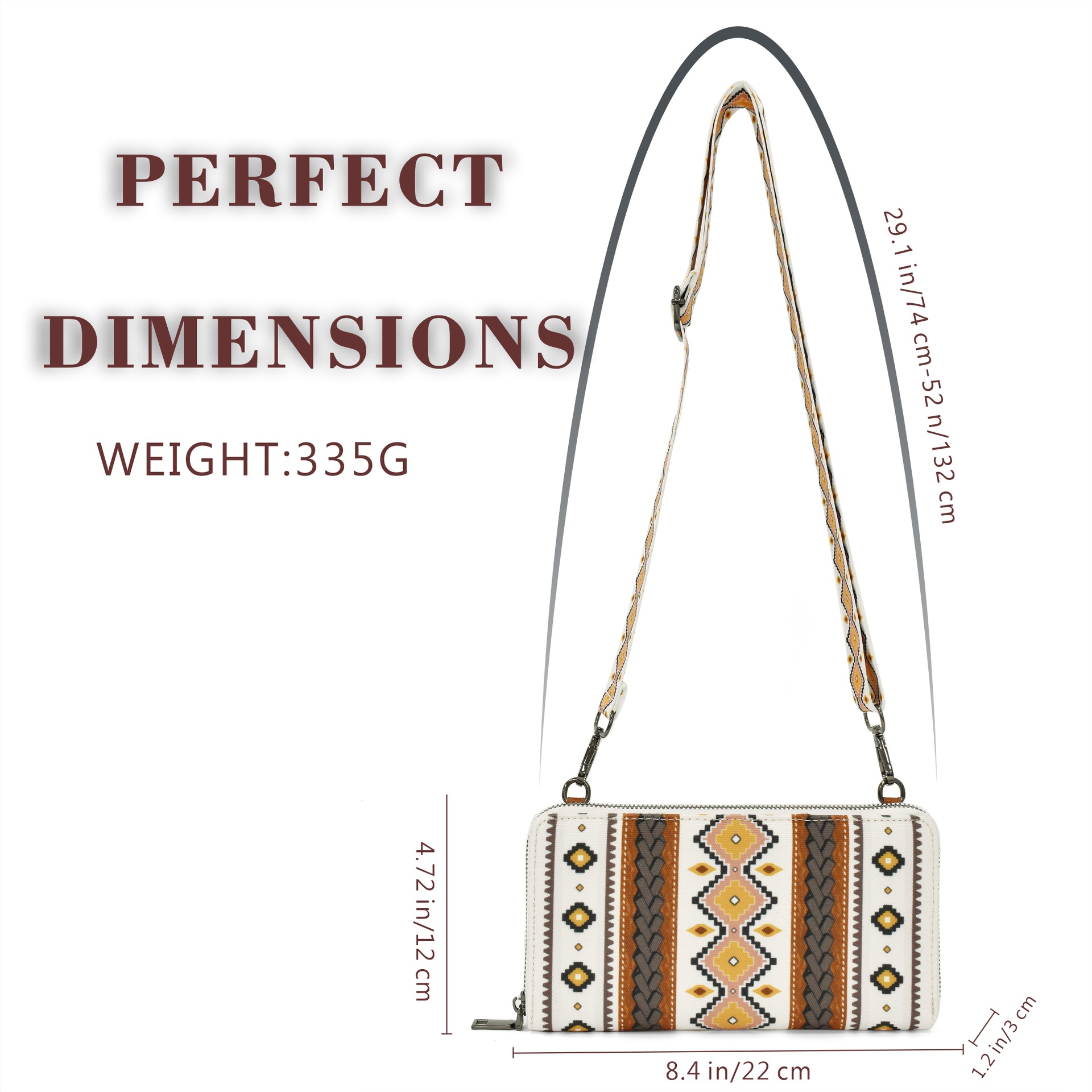 Cross-border sales of Bohemian national style European and American retro zipper canvas clutch bag small purse fashion portable woman