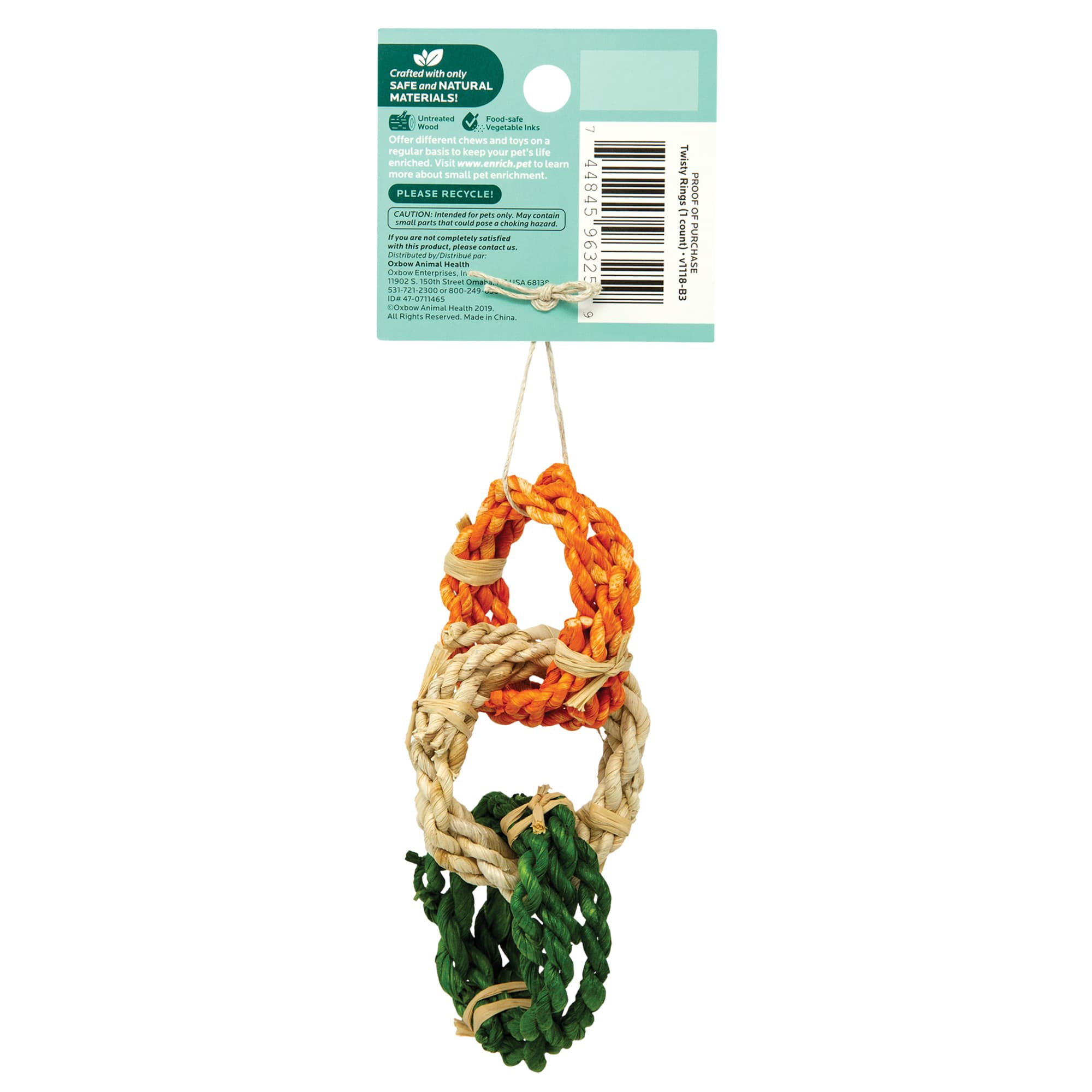 Oxbow Enriched Life Twisty Rings for Small Animals