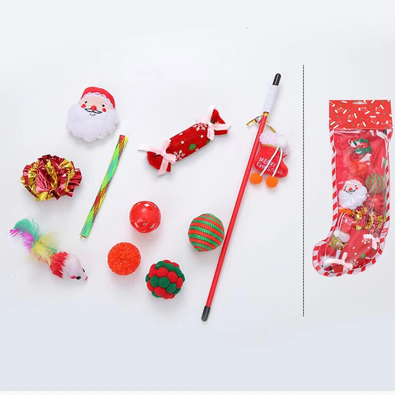Christmas Pet Toys Christmas Cat Cute Funny Toy Sets Pet Christmas Gift Pet Simple Toys 2024 241125