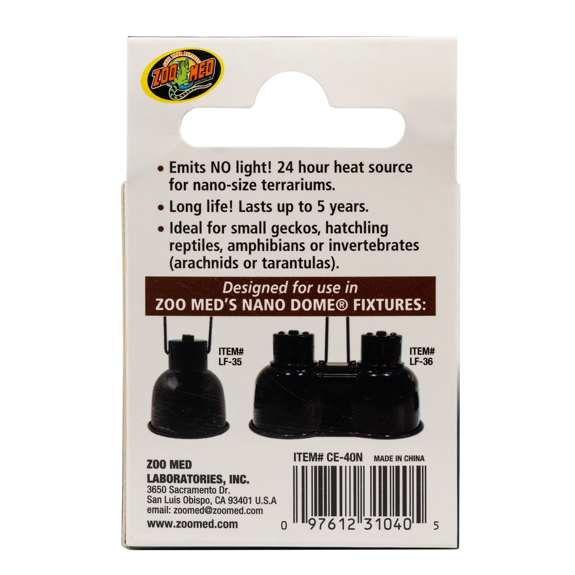 Zoo Med Nano Ceramic Heat Emitter, 40 Watt