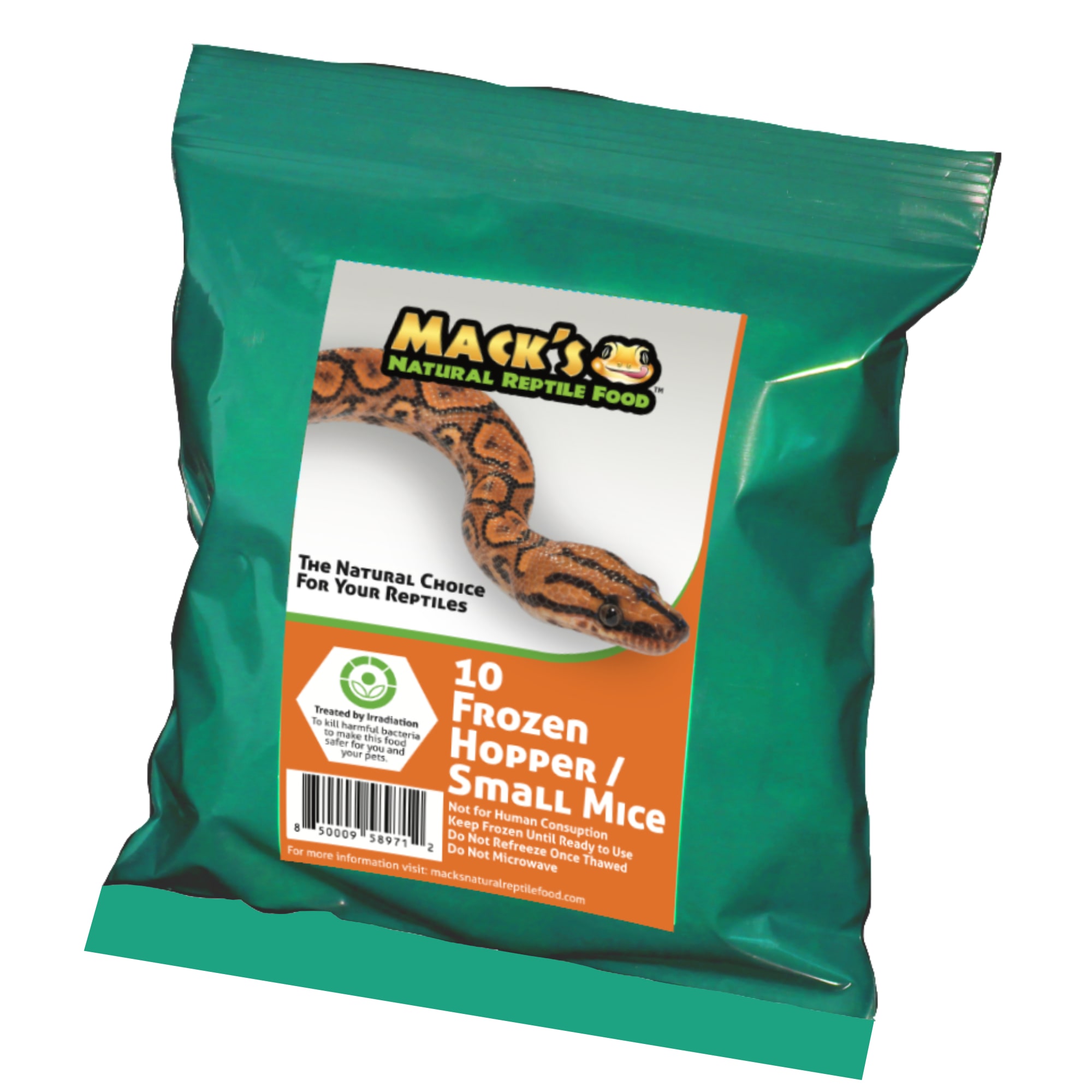 Mack's Natural Reptile Food Frozen Hopper/Small Mouse - 10ct