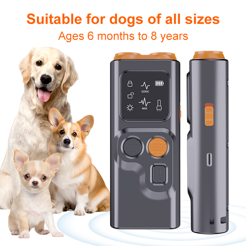 Rechargeable Dog Bark Deterrent Outdoor Sonic Repellent Anti Barking Control Ultrasonic Dog Training Device