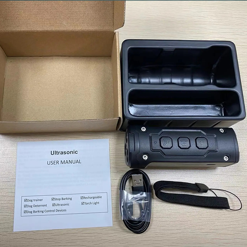 50 Feet Range Ultrasonic Anti-Barking Device for Dogs Dog Barking Control Repeller with Flashlight Bark Deterrents