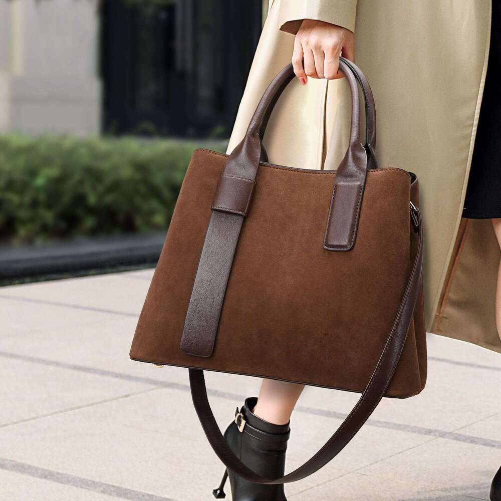 Handbag Autumn And Winter New Matte Shoulder Large Capacity Simple Commuting Bag, High-End Soft Leather Women's Bag