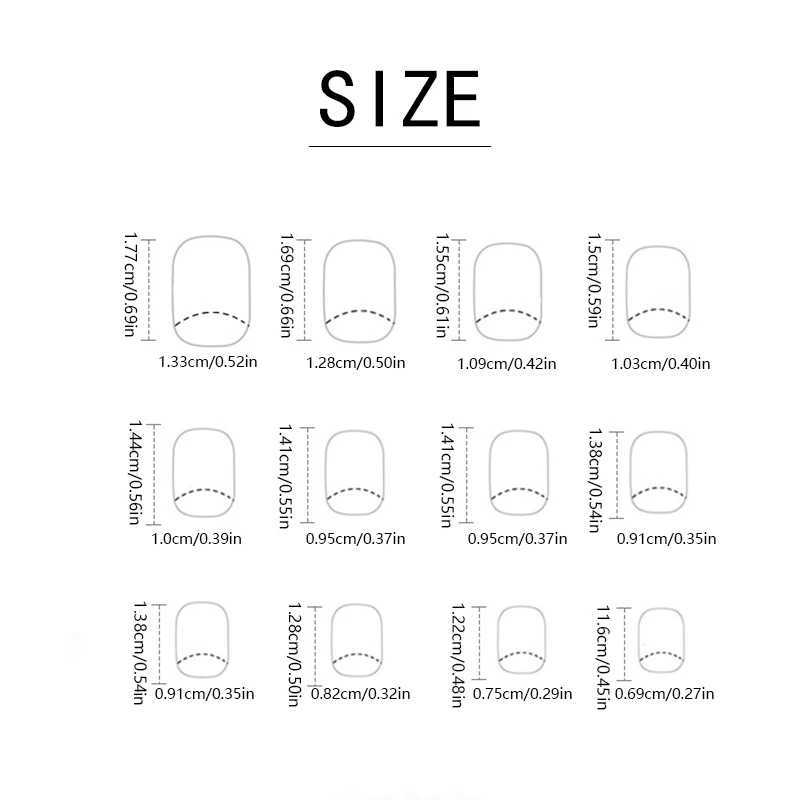 24 square short fake nails+1 nail file+1 piece of jelly glueW241125