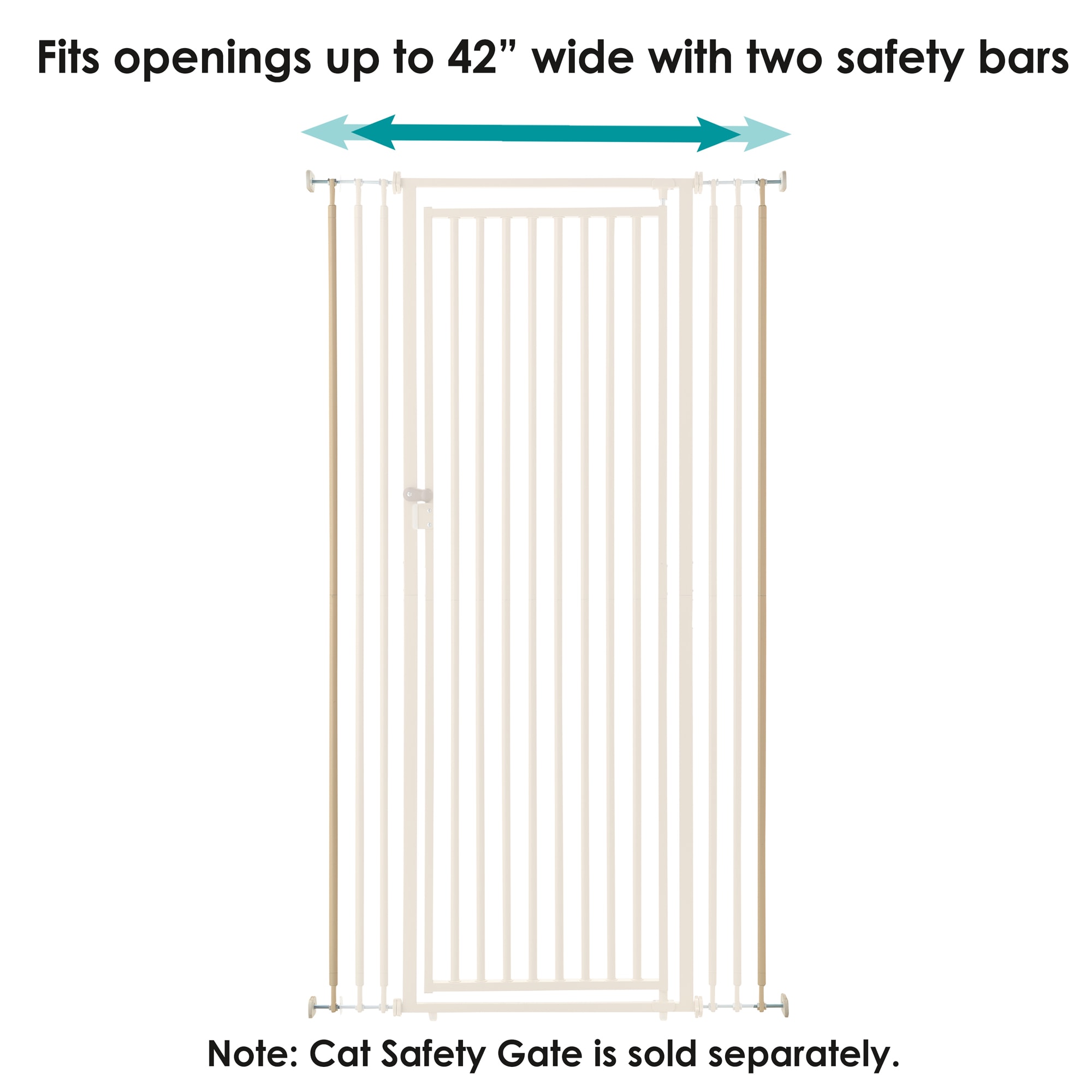 Richell Cat Safety Gate Extension, 0.7" L X 0.7" W X 70" H