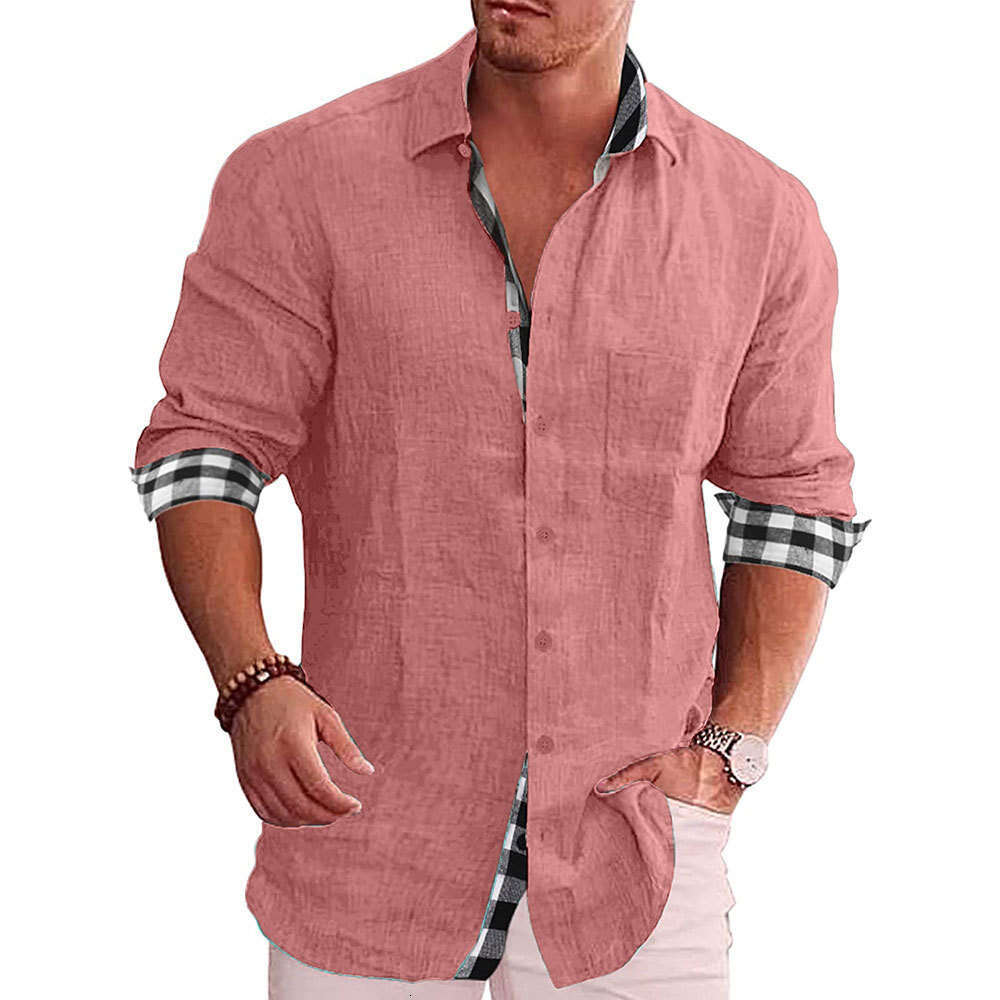 Men's Shirt Long Sleeved Autumn European American Casual Cotton And En Clothing