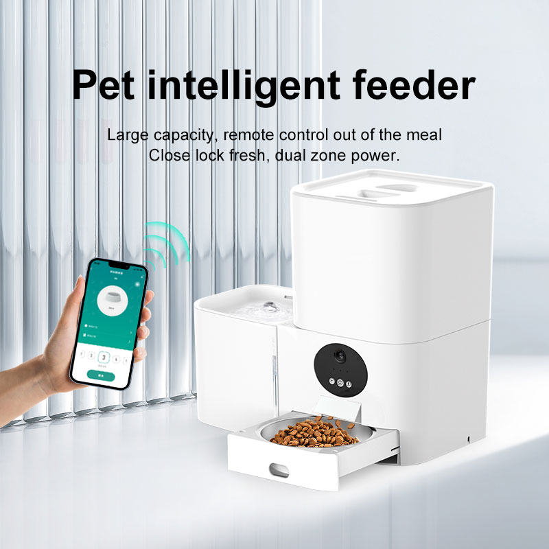 Smart WiFi Pet Feeder 2-in-1 Electric Automatic Small Animal Bowl for Dogs and Cats Water Dispenser and Food Feeder