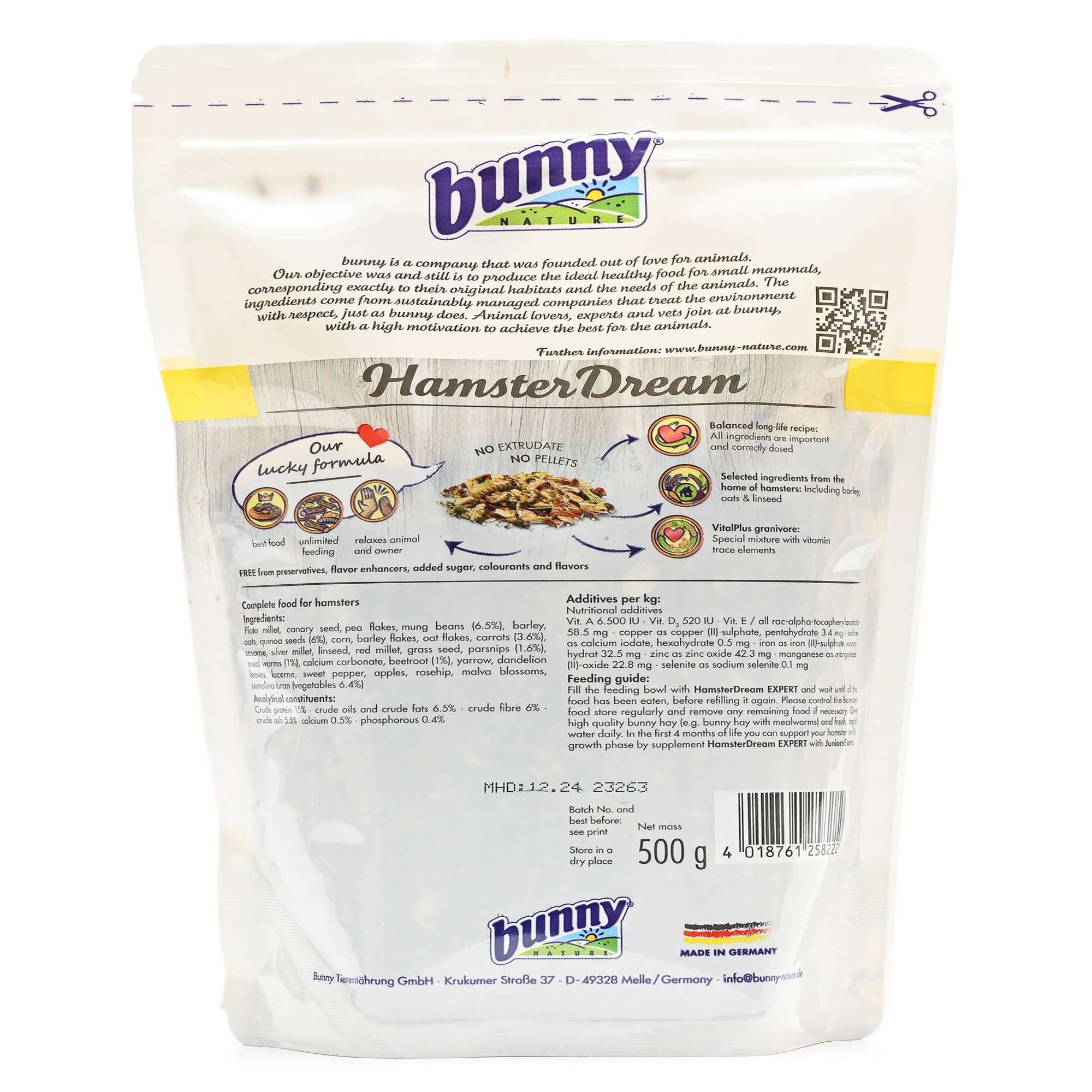 Bunny Nature Hamster Dream Expert Dry Food, 500 Gram