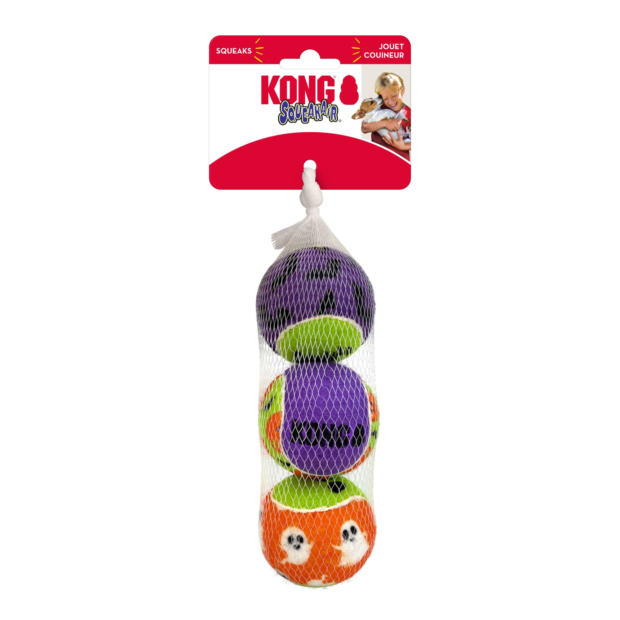 KONG Halloween SqueakAir Ball Dog Toy, X-Small, Pack of 3