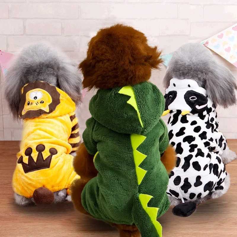 Pet Dog Clothes Soft Warm Fleece Dogs Jumpsuits Pet Clothing for Small Dogs Puppy Cats Hoodies Chihuahua Yorkshire Costume CoatsXJ241125