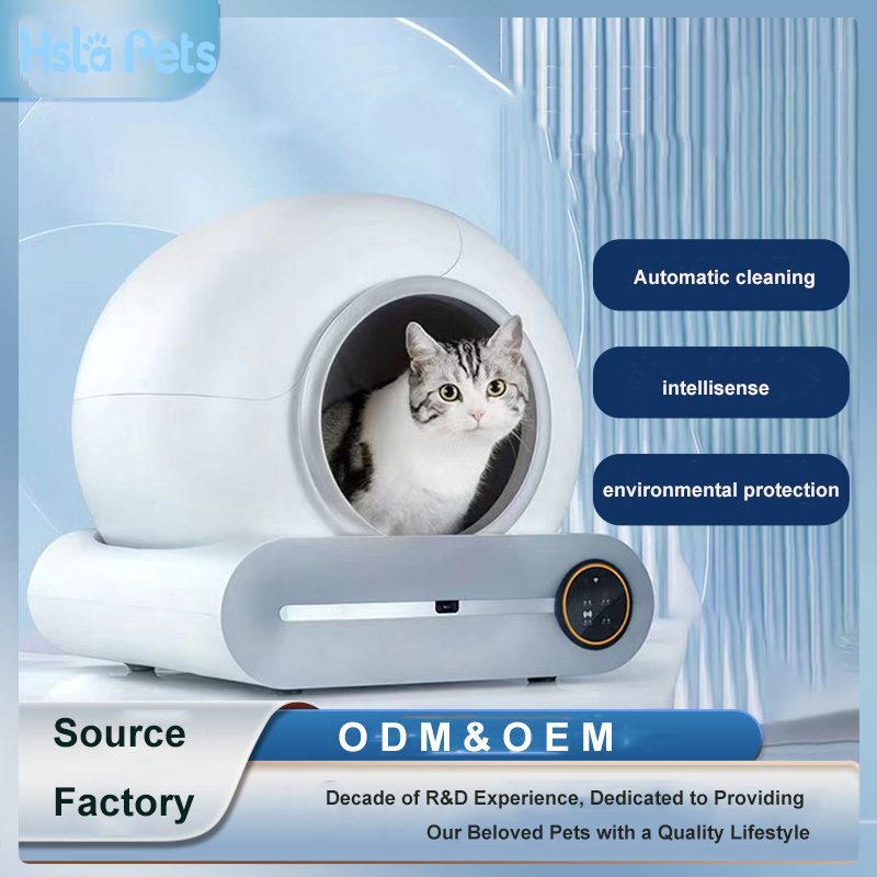 Hot Sale Smart Self-Cleaning Cat Litter Box Automatic Toilet with App Control Made Plastic Tofu Bentonite Electronic Materials
