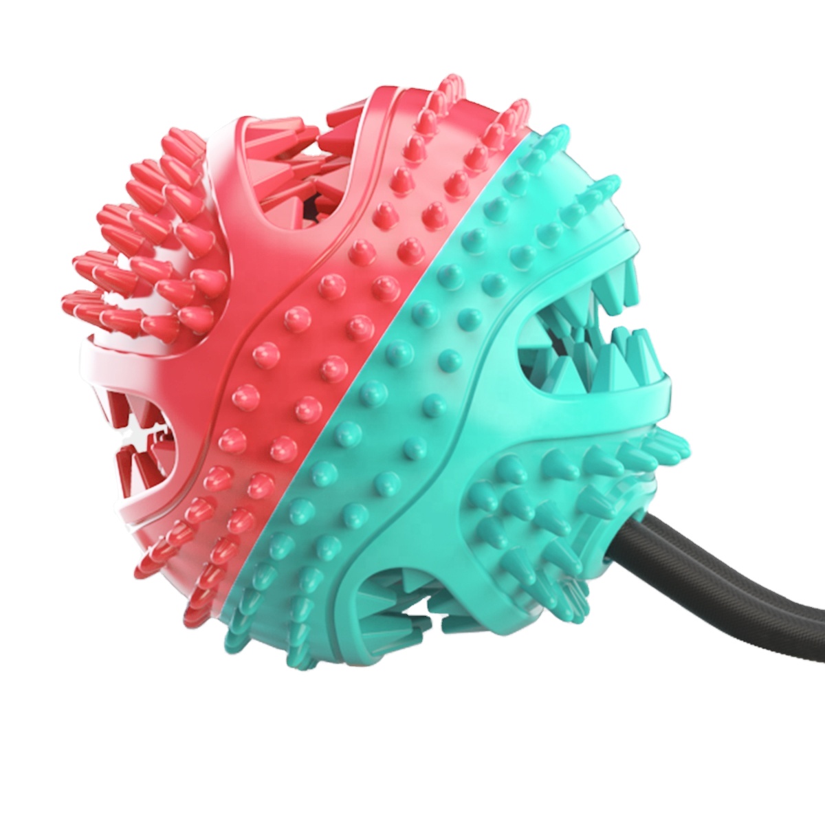 Rubber Indestructible Treat Dispensing Ultra Ball Hiding Food Interactive Pet Ball Chew Dog Toy