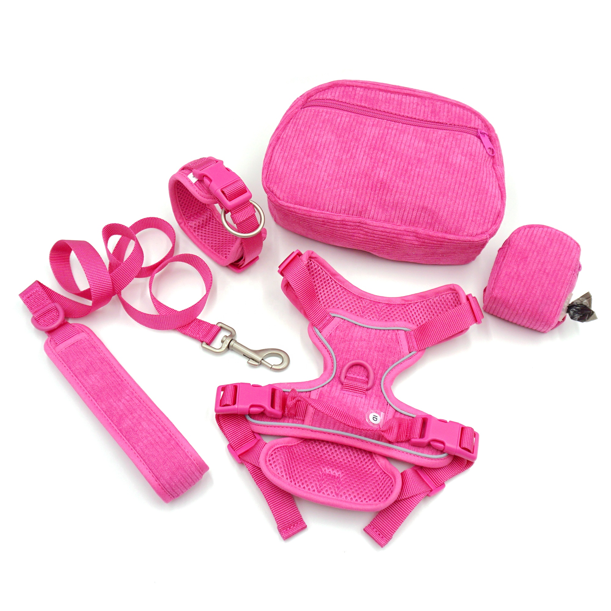 Dropshipping products 2024 fancy dog leash set padded luxury dog harness custom pet harness dog collar custom cat pet collar