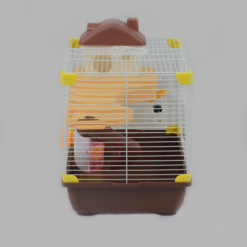 Small, foldable hamster cages made of non-toxic plastic can be used in pet stores