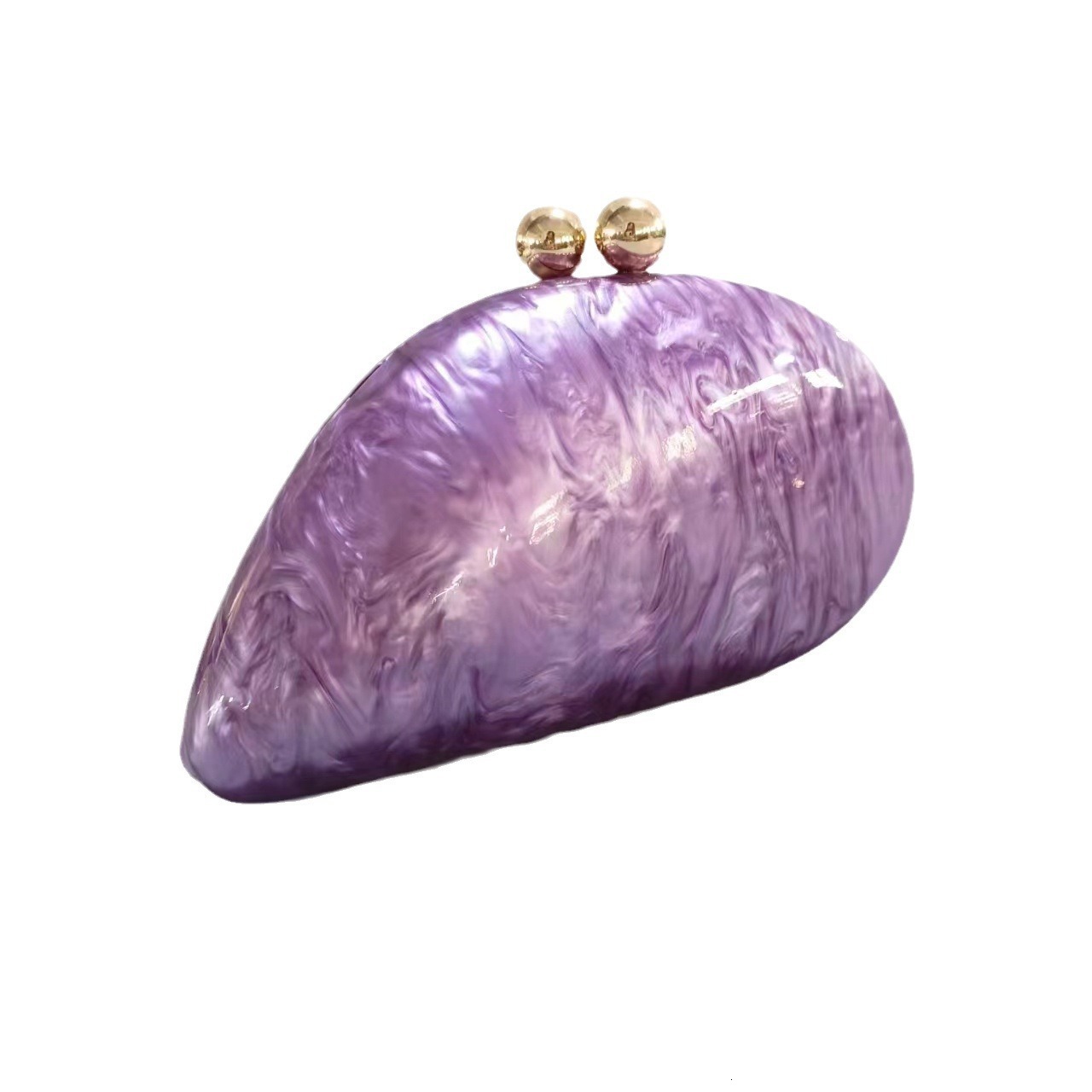 Lady Pearl Dark Blue Shell Acrylic Box Clutch Purse Women Evening Bag Woman Crossbody Bag For Wedding Party Chain Shoulder Bags 240820