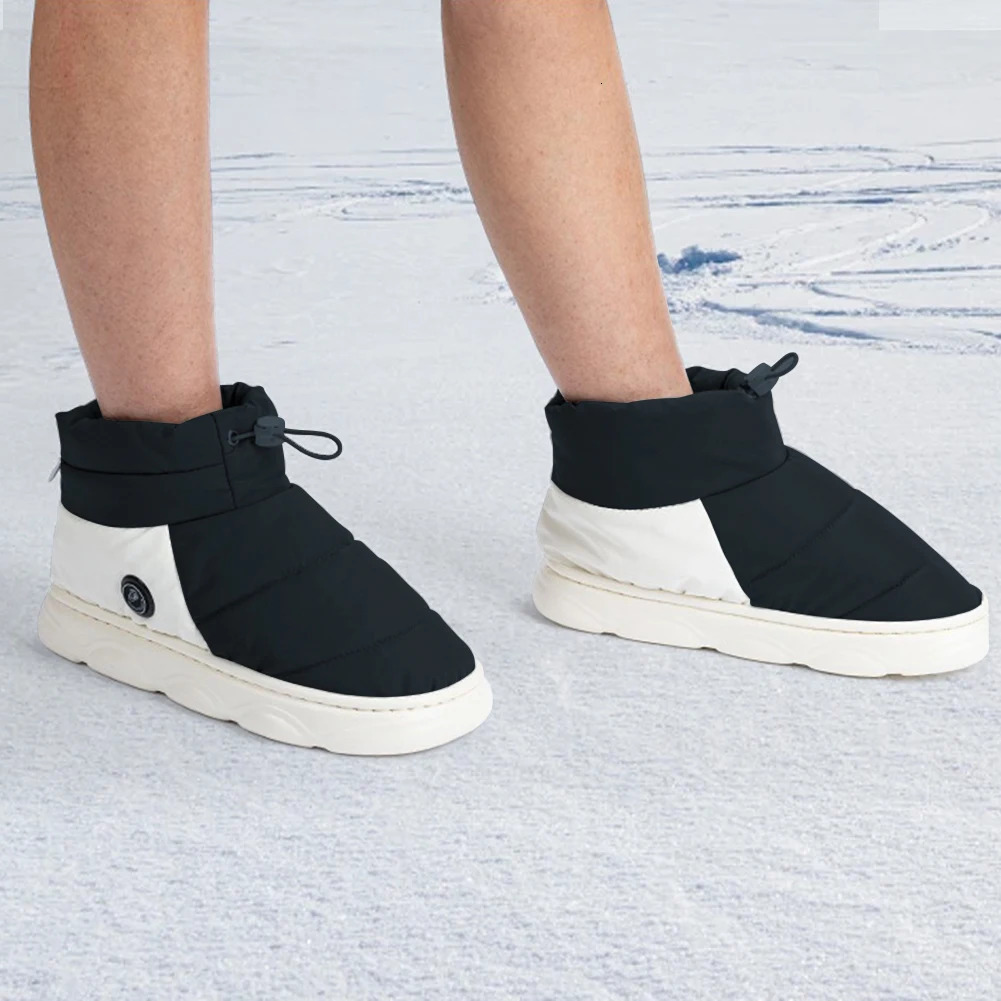 Unisex Electric Heating Slippers with 3 Heating Levels Women Men Warm Snow Boots Rechargeable for Indoor House Home Office 241125
