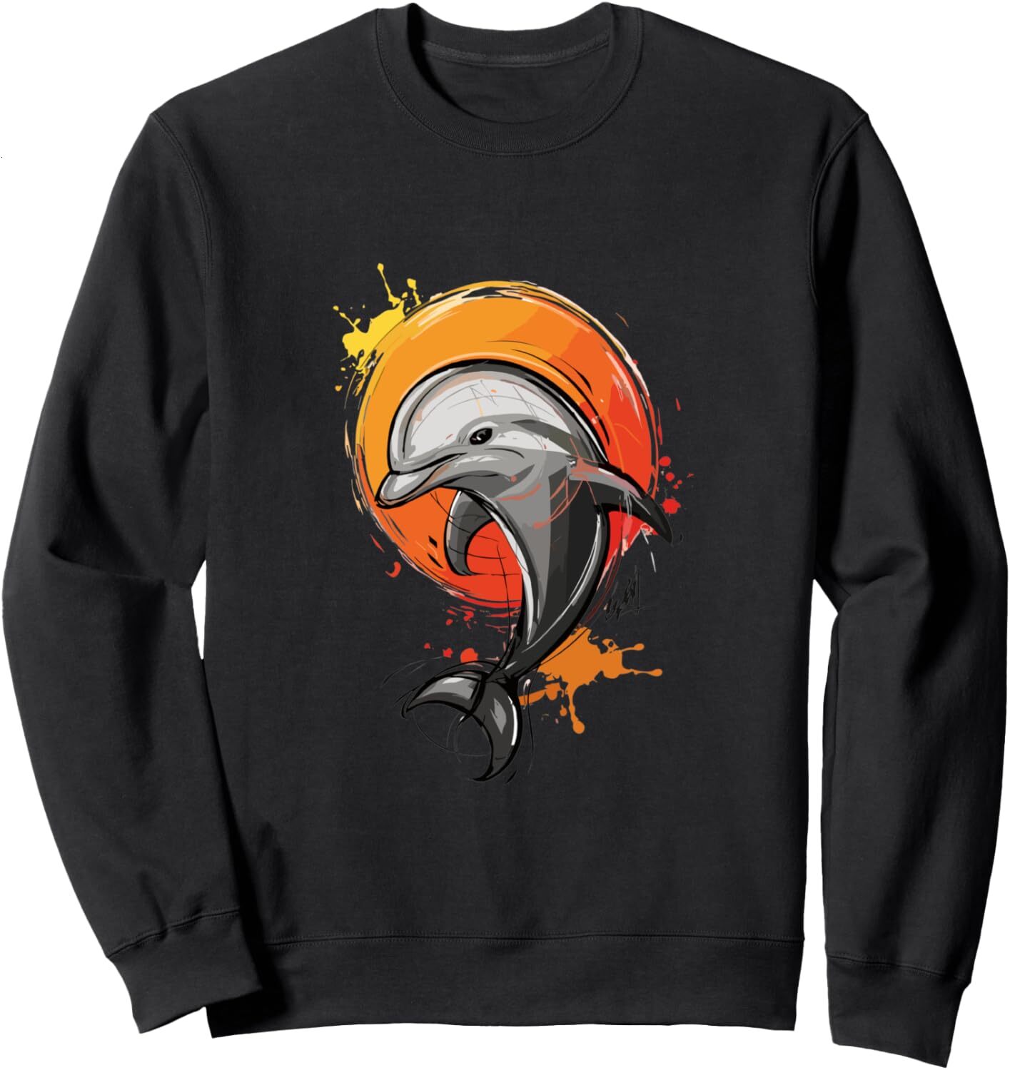 Long Sleeve Shirts for Men sweatshirt Sea Dolphins Life Celebrate Oceanic Joy Sweatshirt Streetwear Casual tops clothes cute