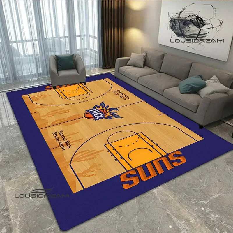 Carpets Basketball court printed carpet Living room bedroom carpet non -slip door pad area rug cute rug kawaii rug birthday gift L240910