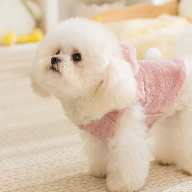 Fleece Dog Coat Cute Bear Winter Dog Clothes Outdoor Warm Jacket for Small Dogs Chihuahua French Bulldog Bichon Thick ApparelsXJ241125