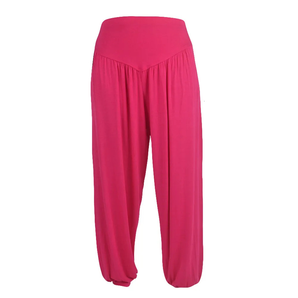 Womens Elastic Loose Casual Cotton Soft Yoga Sports Dance Pants Latin Practice Long Trousers Modal Home Z260314