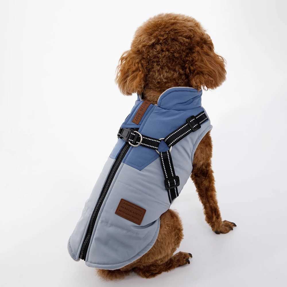 Pet Dog Jacket With Harness Winter Dog Clothes For Small Large Dogs Warm Waterproof Pet Coat Chihuahua Clothing Puppy CostumesXJ241125
