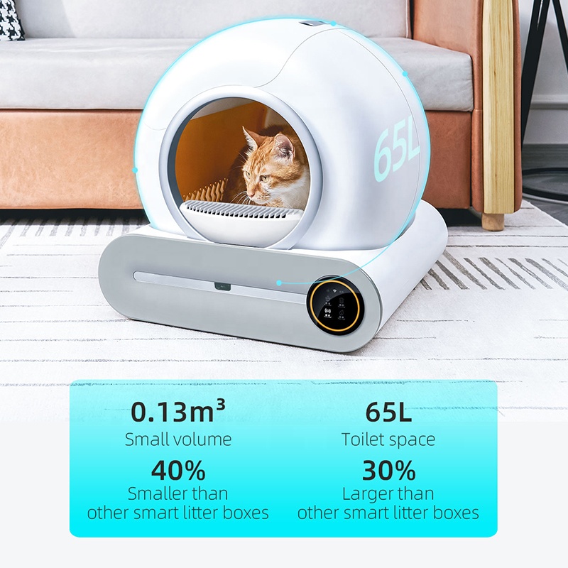 Fashion Design Low Noise App Wifi Touch Control Intelligent Electric Self Cleaning Smart Automatic Cat Litter Box Cleaner